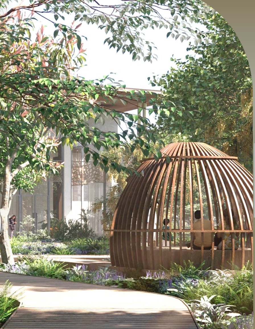 Tree Grove with meditation desk